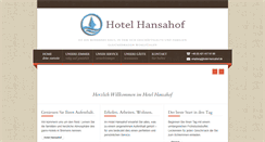 Desktop Screenshot of hotel-hansahof.de